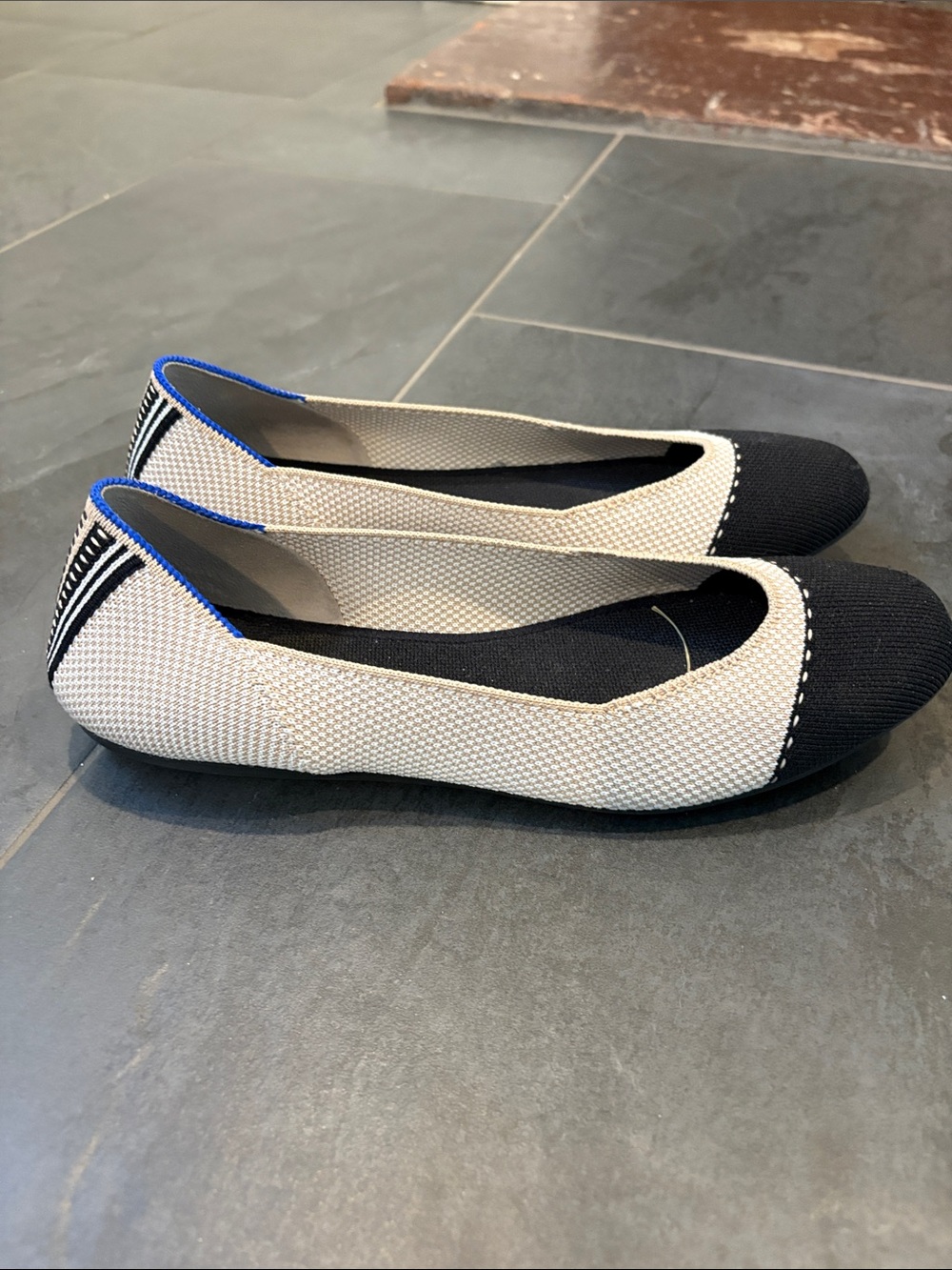 Rothy’s Neutral and Black Women's Knit Ballet Flats size 9.5
